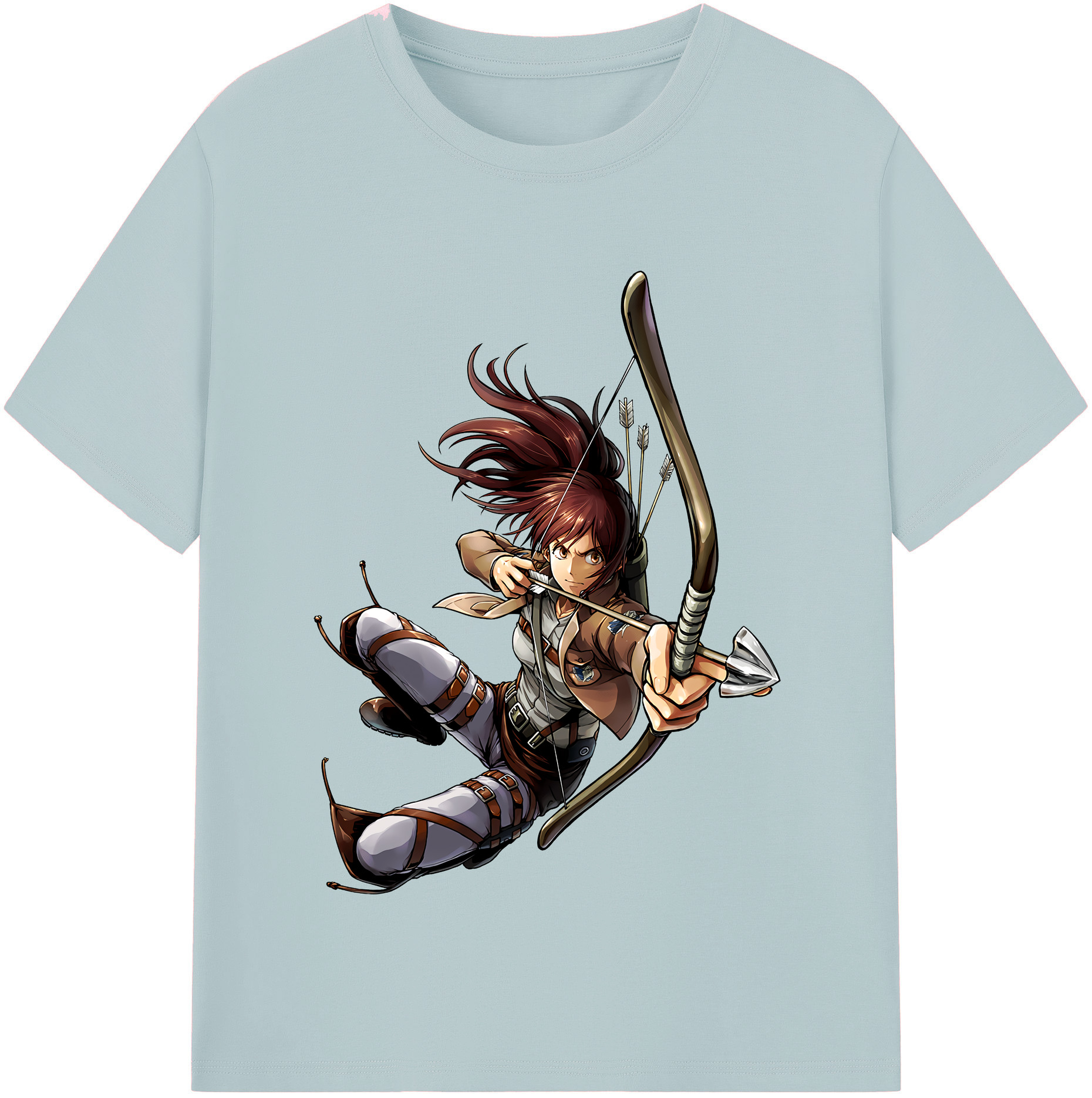 （画像用） 進撃の巨人 サシャ·ブラウス Attack on Titan Sasha Blaus 綿100％半袖Tシャツ（フロントプリント）